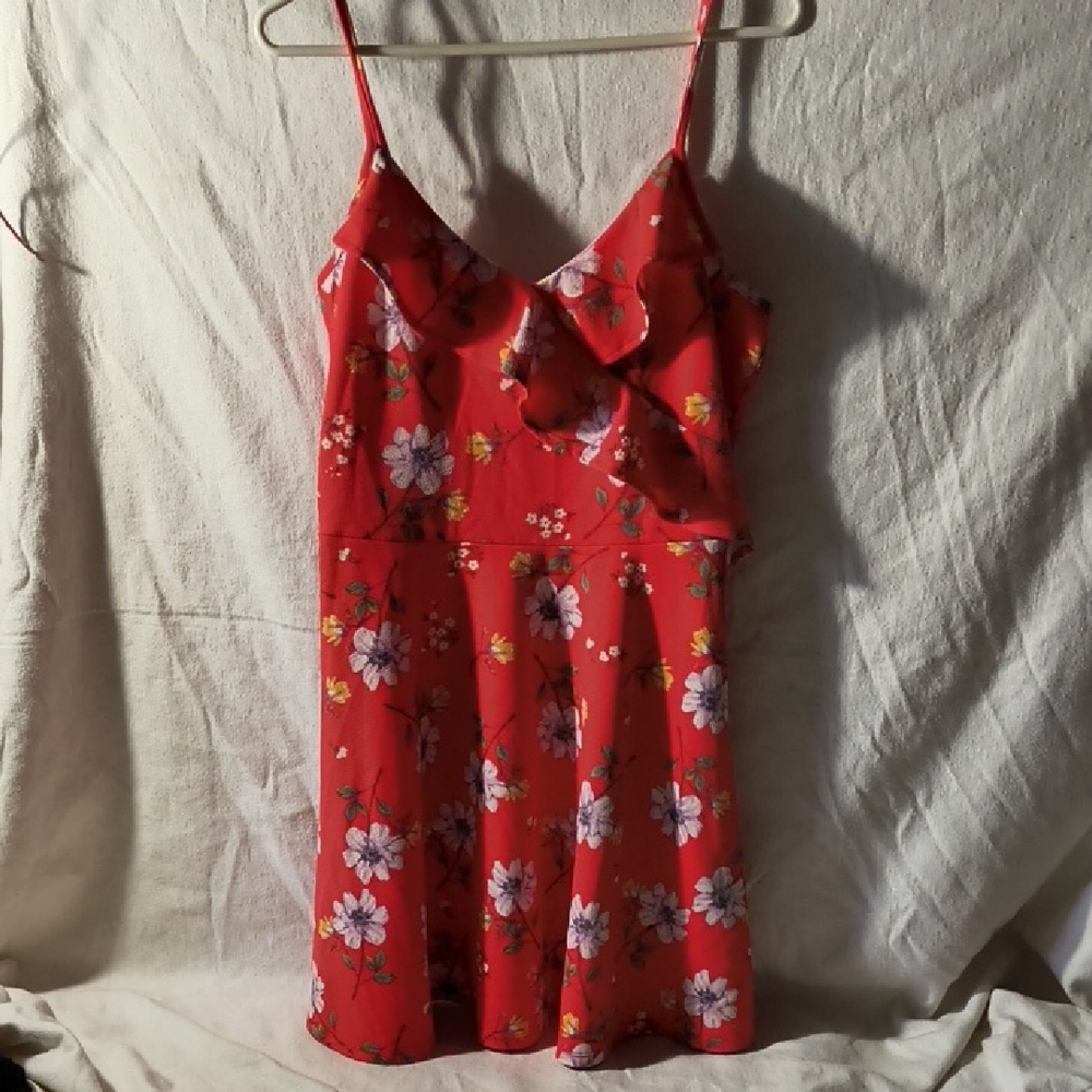 Almost Famous Red Floral Dress